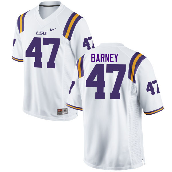 Men LSU Tigers #47 Chance Barney College Football Jerseys Game-White - Click Image to Close